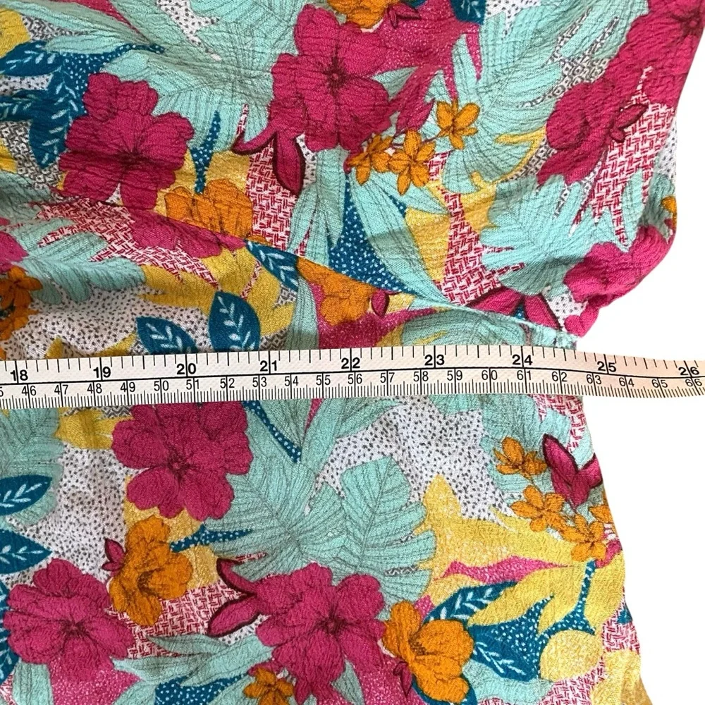 Lane Bryant 3X Classic Medium-Sleeve Peasant Top in Bali Bliss with 3/4 Sleeves - Picture 11 of 12